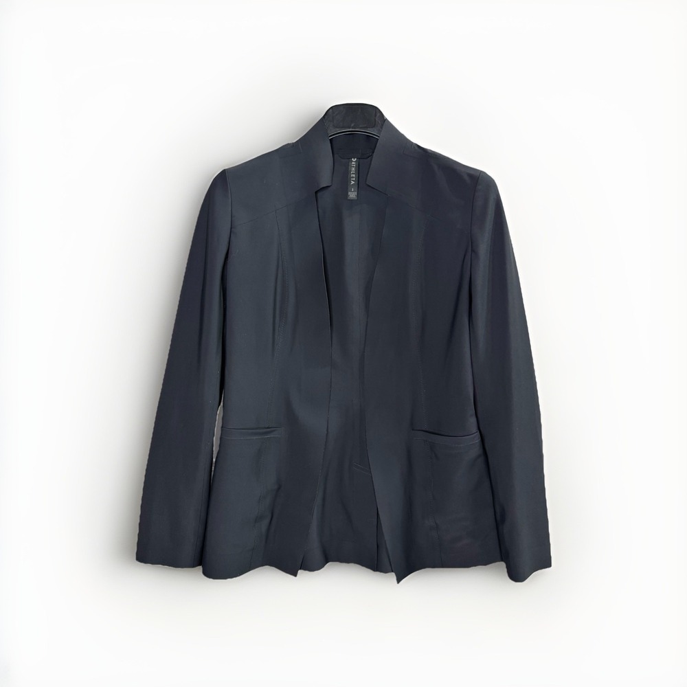 Athleta Interstellar Blazer Black Women's Sz 2 Stretch Athleisure‎ Career